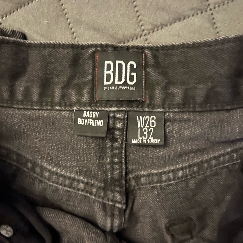 Black Ripped Jeans, Boyfriend Cut - image 2